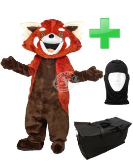 Kostüm Roter Panda + Tasche "Star" + Hygiene Maske (Hochwertig)