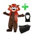 Kostüm Roter Panda + Tasche "Star" + Hygiene Maske (Hochwertig)