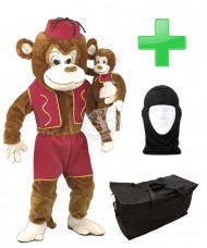 Kostüm Affe 7 + Tasche "Star" + Hygiene Maske (Hochwertig)