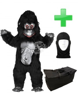 Kostüm Gorilla 9 + Tasche "Star" + Hygiene Maske (Hochwertig)