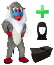 Kostüm Pavian / Affe 8 + Tasche "Star" + Hygiene Maske (Hochwertig)