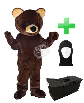 Kostüm Bär 21 + Tasche "Star" + Hygiene Maske (Hochwertig)