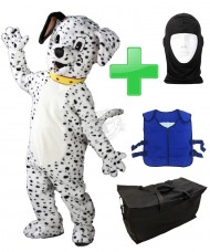 Kostüm Dalmatiner + Kühlweste "Blue M24" + Tasche "Star" + Hygiene Maske (Hochwertig)