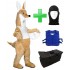 Kostüm Känguru 4 + Kühlweste "Blue M24" + Tasche "Star" + Hygiene Maske (Hochwertig)