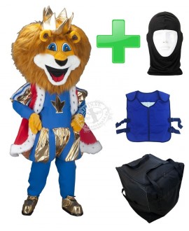 Kostüm Löwe 13 + Kühlweste + Tasche L2 + Hygiene Maske (Hochwertig)