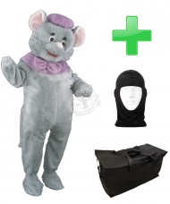 Kostüm Maus 15 + Tasche "Star" + Hygiene Maske (Hochwertig)