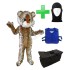 Kostüm Tiger 16 + Kühlweste "Blue M24" + Tasche "Star" + Hygiene Maske (Hochwertig)