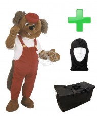 Kostüm Hund 23 + Tasche "Star" + Hygiene Maske (Hochwertig)
