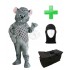 Kostüm Maus 24 + Tasche "Star" + Hygiene Maske (Hochwertig)