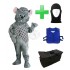 Kostüm Maus 24 + Kühlweste "Blue M24" + Tasche "Star" + Hygiene Maske (Hochwertig)