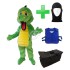 Kostüm Krokodil + Kühlweste "Blue M24" + Tasche "Star" + Hygiene Maske (Hochwertig)