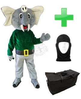 Kostüm Elefant 10 + Tasche "Star" + Hygiene Maske (Hochwertig)