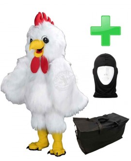 Kostüm Hahn / Huhn 5 + Tasche "Star" + Hygiene Maske (Hochwertig)