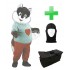 Kostüm Katze 9 + Tasche "Star" + Hygiene Maske (Hochwertig)