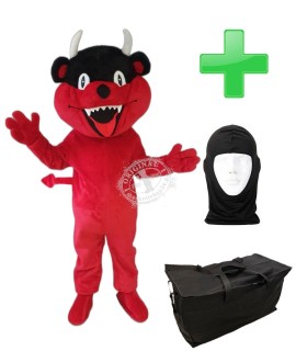 Kostüm Teufel 7 + Tasche "Star" + Hygiene Maske (Hochwertig)
