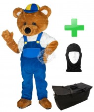 Kostüm Bär 20 + Tasche "Star" + Hygiene Maske (Hochwertig)