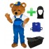 Kostüm Bär 20 + Kühlweste "Blue M24" + Tasche "Star" + Hygiene Maske (Hochwertig)