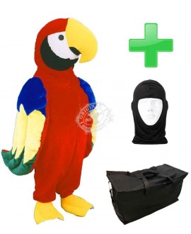 Kostüm Papagei + Tasche "Star" + Hygiene Maske (Hochwertig)