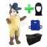 Kostüm Reh 1 + Kühlweste "Blue M24" + Tasche "Star" + Hygiene Maske (Hochwertig)