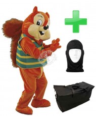 Kostüm Eichhörnchen 7 + Tasche "Star" + Hygiene Maske (Hochwertig)