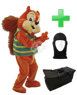 Kostüm Eichhörnchen 7 + Tasche "Star" + Hygiene Maske (Hochwertig)