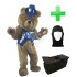 Kostüm Bär 17 + Tasche Star + Hygiene Maske (Hochwertig)