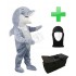 Kostüm Delfin 4 + Tasche "Star" + Hygiene Maske (Hochwertig)