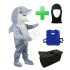 Kostüm Delfin 4 + Kühlweste "Blue M24" + Tasche "Star" + Hygiene Maske (Hochwertig)