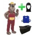 Kostüm Hamster / Biber 8 + Kühlweste "Blue M24" + Tasche "Star" + Hygiene Maske (Hochwertig)