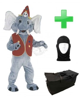 Kostüm Elefant 7 + Tasche "Star" + Hygiene Maske (Hochwertig)