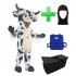 Kostüm Kuh 6 + Kühlweste "Blue M24" + Tasche "Star" + Hygiene Maske (Hochwertig)