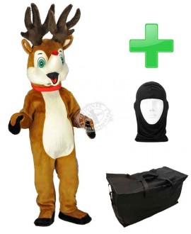 Kostüm Rentier / Hirsch 6 + Tasche "Star" + Hygiene Maske (Hochwertig)