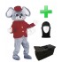 Kostüm Maus 13 + Tasche "Star" + Hygiene Maske (Hochwertig)