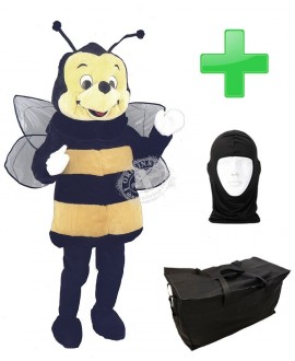 Kostüm Biene 3 + Tasche "Star" + Hygiene Maske (Hochwertig)