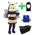 Kostüm Biene 3 + Kühlweste "Blue M24" + Tasche "Star" + Hygiene Maske (Hochwertig)