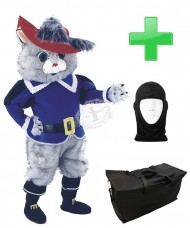 Kostüm Katze 10 + Tasche "Star" + Hygiene Maske (Hochwertig)
