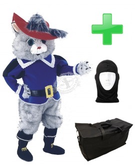 Kostüm Katze 10 + Tasche "Star" + Hygiene Maske (Hochwertig)