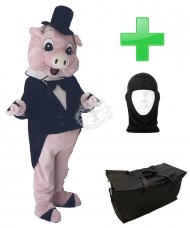 Kostüm Schwein 5 + Tasche "Star" + Hygiene Maske (Hochwertig)