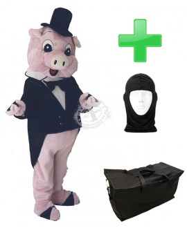 Kostüm Schwein 8 + Tasche "Star" + Hygiene Maske (Hochwertig)