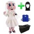 Maskottchen Schwein 9 + Kühlweste "Blue M24" + Tasche "Star" + Hygiene Maske (Hochwertig)