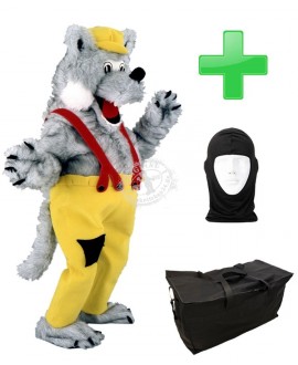 Kostüm Wolf 14 + Tasche "Star" + Hygiene Maske (Hochwertig)