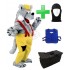 Kostüm Wolf 14 + Kühlweste "Blue M24" + Tasche "Star" + Hygiene Maske (Hochwertig)