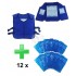 Kostüm Maiskolben + Kühlweste "Blue M24" + Tasche "XL" + Hygiene Maske (Hochwertig)