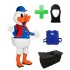 Kostüm Ente 1 + Kühlweste "Blue M24" + Tasche "Star" + Hygiene Maske (Hochwertig)