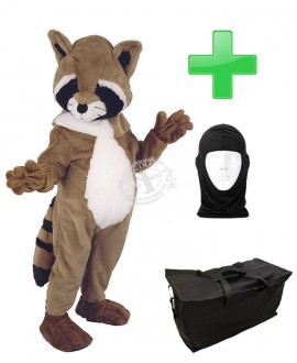 Kostüm Waschbär / Dachs 4 + Tasche "Star" + Hygiene Maske (Hochwertig)