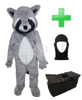 Kostüm Waschbär 5 + Tasche "Star" + Hygiene Maske (Hochwertig)