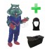 Kostüm Frosch 4 + Tasche "Star" + Hygiene Maske (Hochwertig)