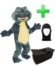 Kostüm Frosch 5 + Tasche "Star" + Hygiene Maske (Hochwertig)