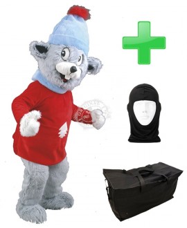 Kostüm Maus 21 + Tasche "Star" + Hygiene Maske (Hochwertig)