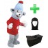 Kostüm Maus 21 + Tasche "Star" + Hygiene Maske (Hochwertig)